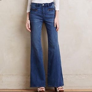 Pilcro letterpress flare jeans